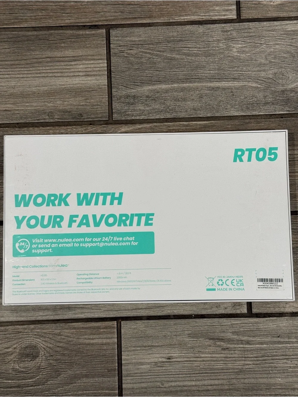 Nulea RT05B Wireless Ergonomic Keyboard Split Keyboard with Cushioned Wrist Rest